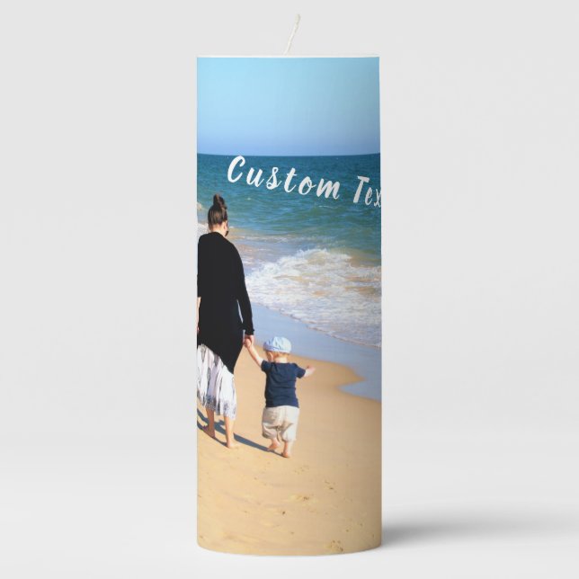 Custom Your Photo Candle with Text Personalized (Front)