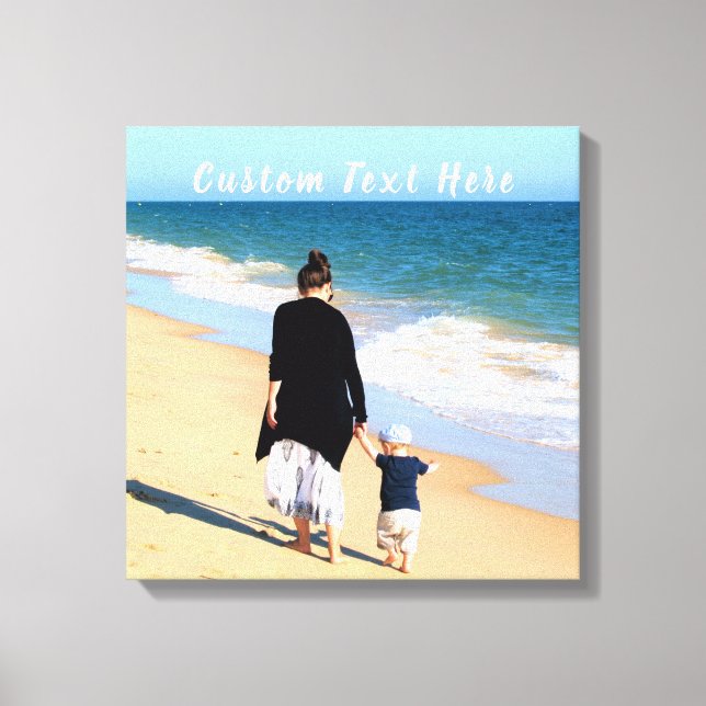 Custom Your Photo Canvas Print Gift with Text Name (Front)
