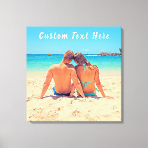 Custom Your Photo Canvas Print with Text