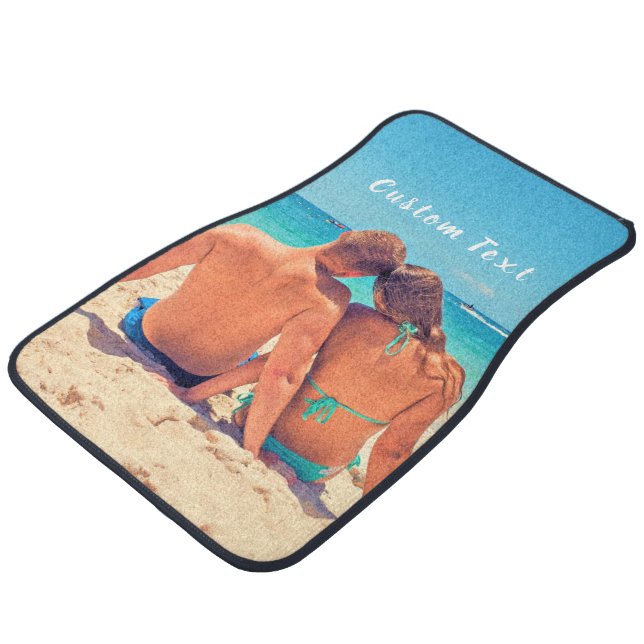 Custom Your Photo Car Floor Mat with Text (Angled)