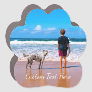 Custom Your Photo Car Magnet with Text