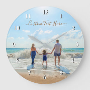 Custom Your Photo Clock with Text Personalized