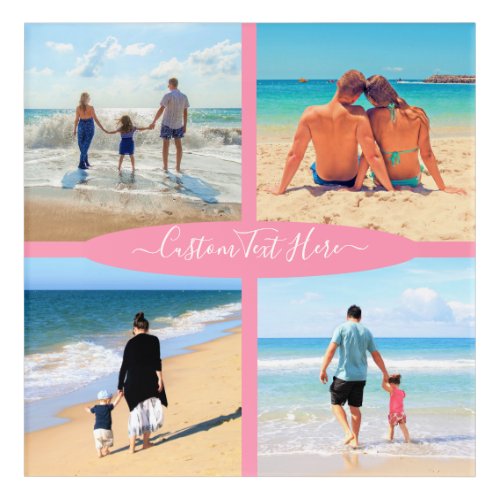 Custom Your Photo Collage Acrylic Print with Text