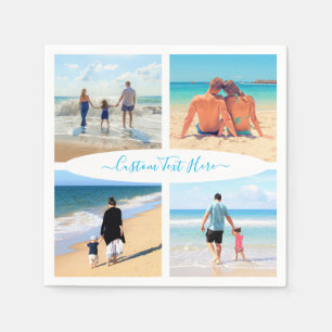 Custom Your Photo Collage and Text Napkins