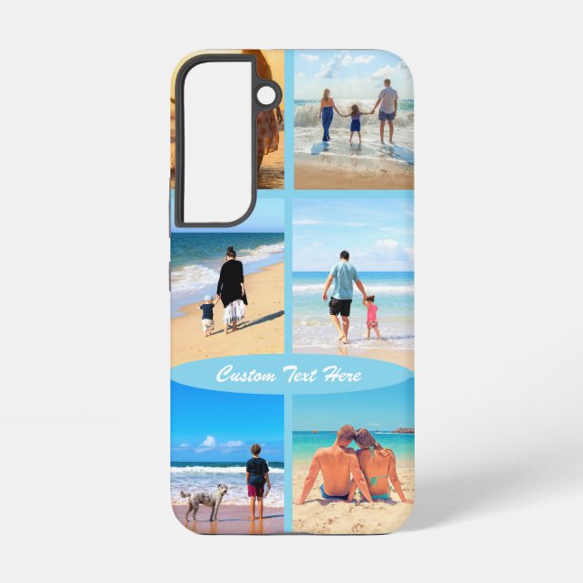 Custom Your Photo Collage and Text Personalized Samsung Galaxy Case (Back)