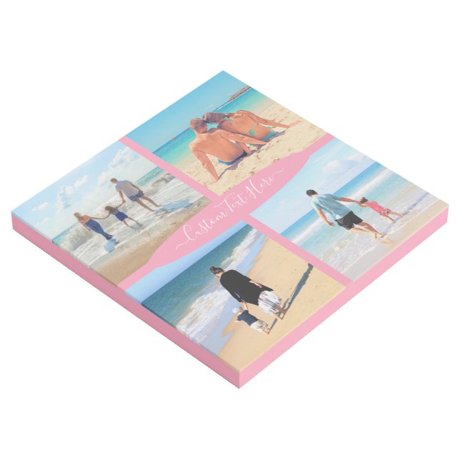 Custom Your Photo Collage Gallery Wrap with Text (3/4)