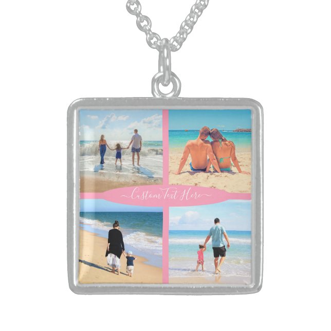 Custom Your Photo Collage Necklace Gift (Front)