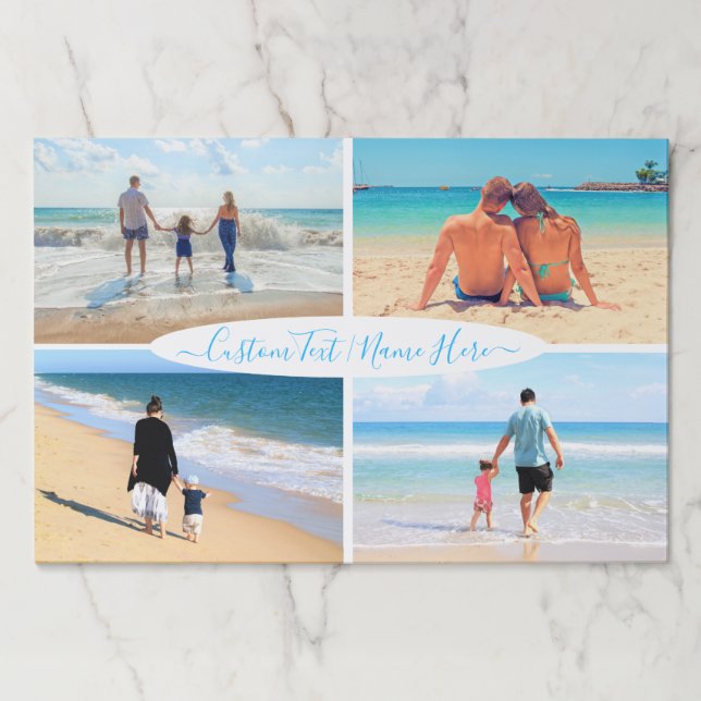 Custom Your Photo Collage Paper Pad with Text (Front)
