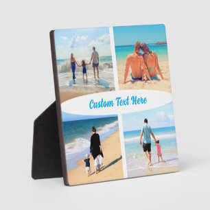 Custom Your Photo Collage Plaque Personalized Text