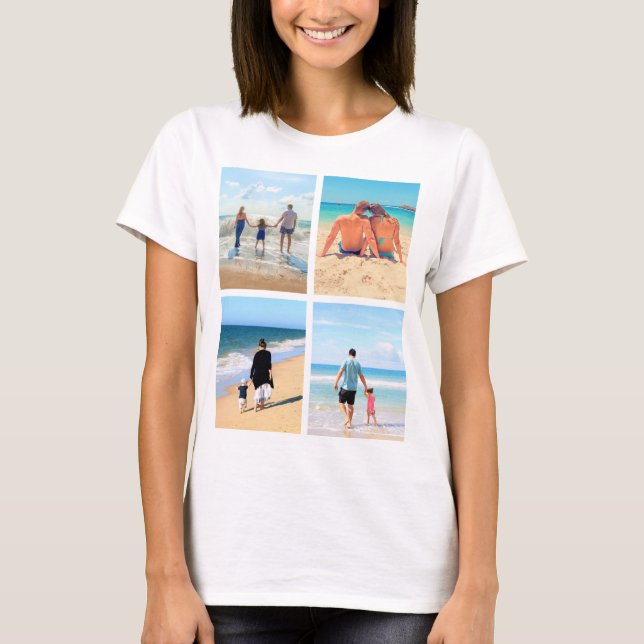 Custom Your Photo Collage T-Shirt Personalized (Front)