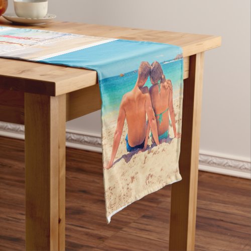Custom Your Photo Collage Table Runner with Text