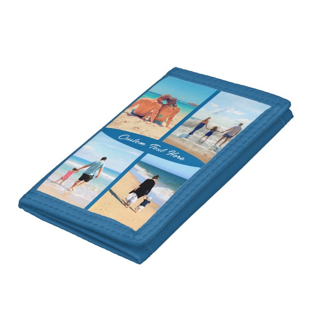 Custom Your Photo Collage Wallet with Text Name (Bottom)