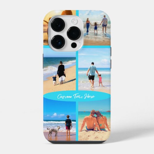 Custom Your Photo Collage with Text iPhone Case