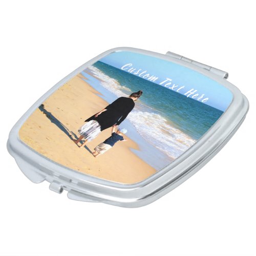 Custom Your  Photo Compact Mirror with Text