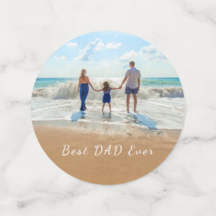 Custom Your Photo Confetti Text - Best Dad Ever