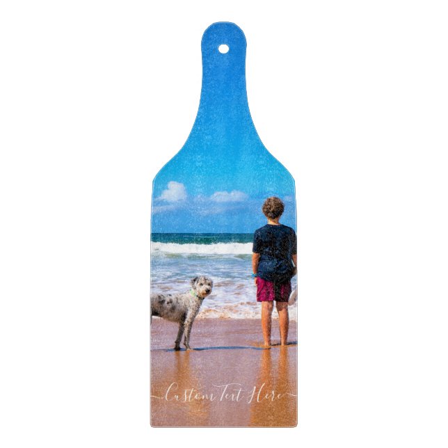 Custom Your Photo Cutting Board with Text (Front)