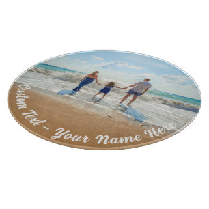 Custom Your Photo Cutting Board with Text Name