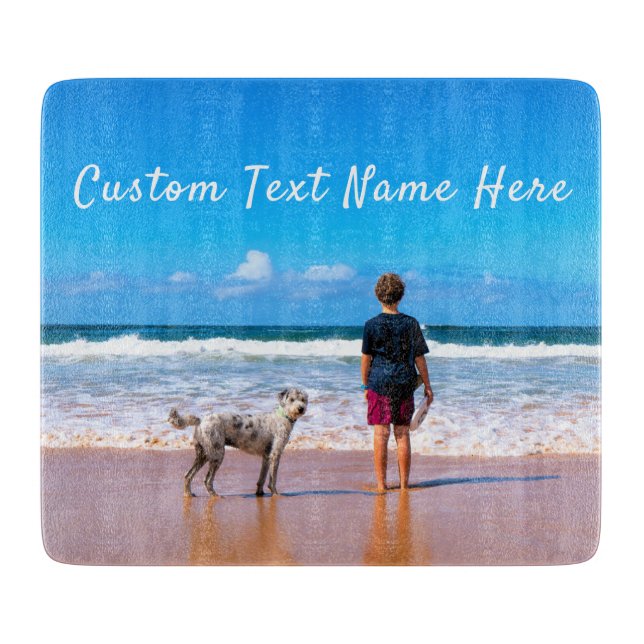 Discover Custom Your Photo Cutting Board with Text Name