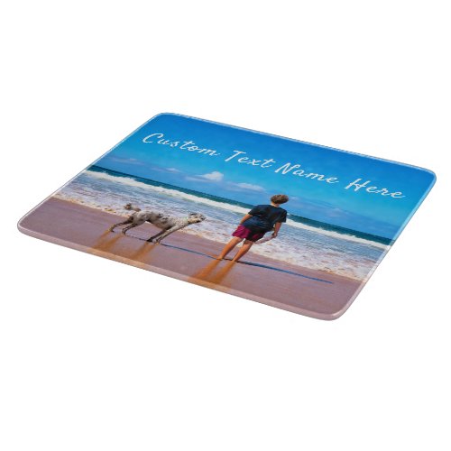 Custom Your Photo Cutting Board with Text Name