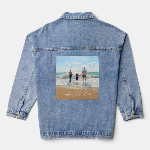 Custom Your Photo Denim Jacket with Text