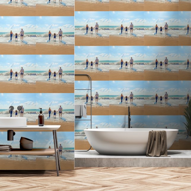 Custom Your Photo Design Personalized Wallpaper (Bathroom)