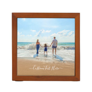 Custom Your Photo Desk Organizer Personalized Text
