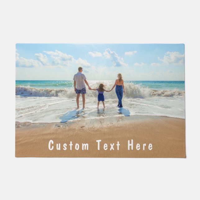 Custom Your Photo Doormat Personalized Text (Front)