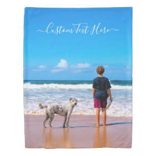 Custom Your Photo Duvet Cover with Text