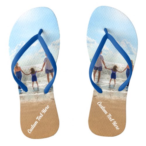 Custom Your Photo Flip Flops with Text