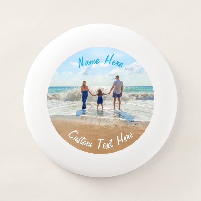 Custom Your Photo Frisbee Gift with Text Name (Front)
