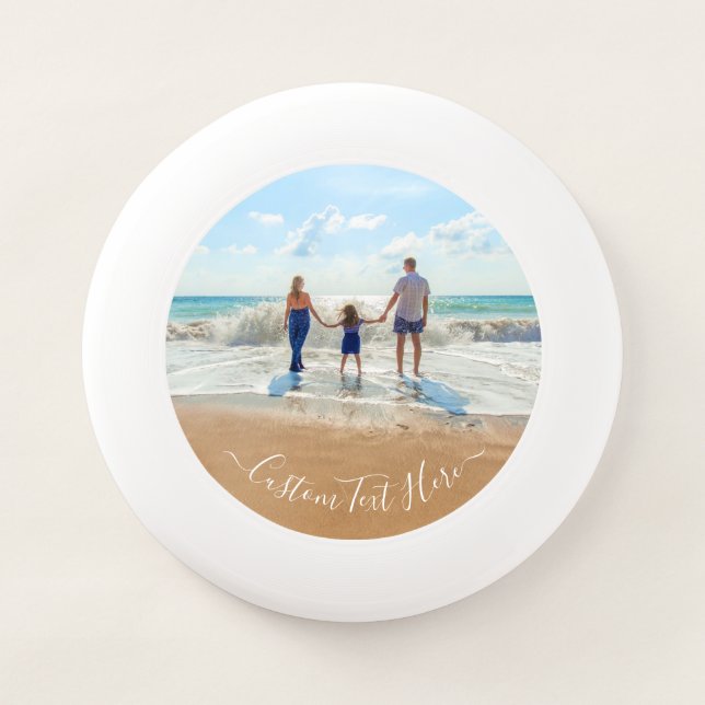 Custom Your Photo Frisbee with Text Name (Front)