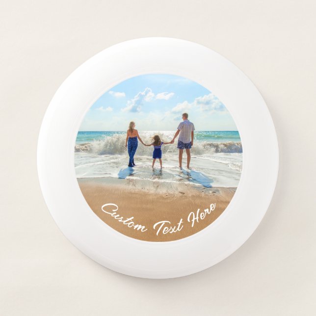 Custom Your Photo Frisbee with Text Personalized (Front)