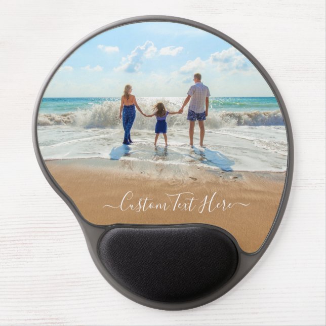 Custom Your Photo Gel Mouse Pad with Text (Front)