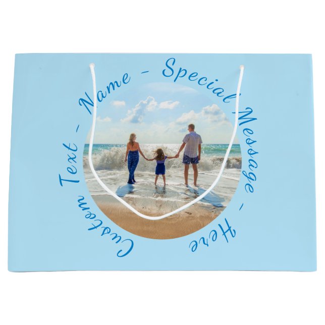 Custom Your Photo Gift Bag with Text Name (Front)