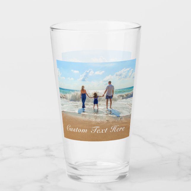 Custom Your Photo Glass Personalized Text Name (Front)