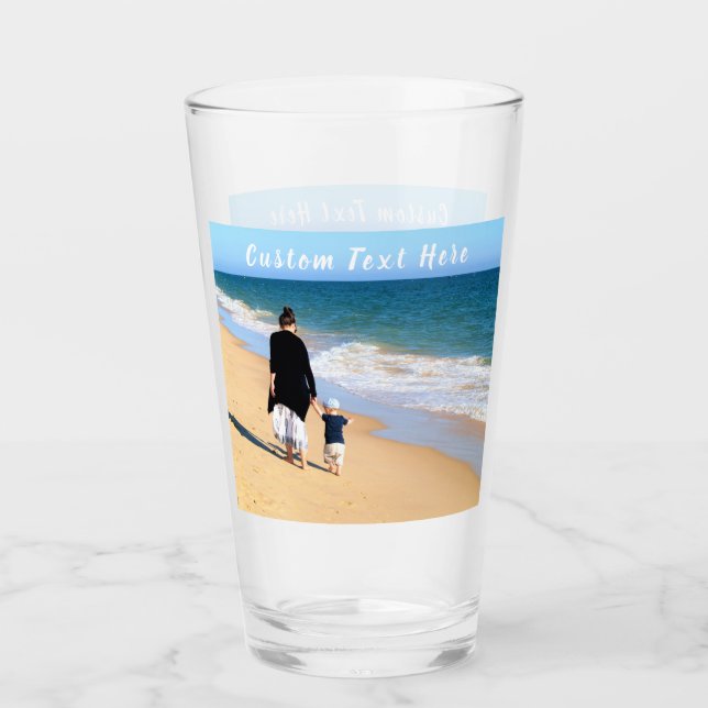 Custom Your Photo Glass with Text (Front)