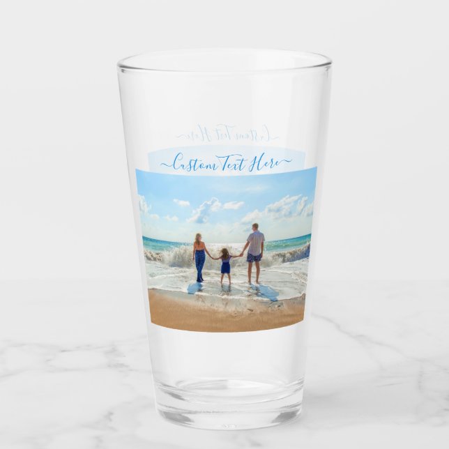 Custom Your Photo Glass with Text (Front)