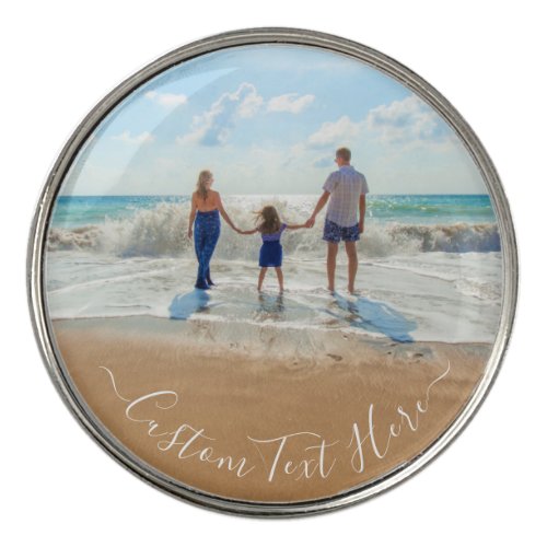 Custom Your Photo Golf Ball Marker Gift with Text