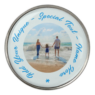 Custom Your Photo Golf Ball Marker with Text