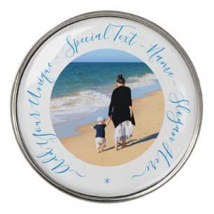 Custom Your Photo Golf Ball Marker with Text