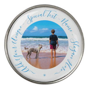 Custom Your Photo Golf Ball Marker with Text