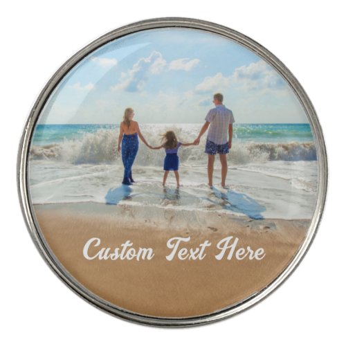 Custom Your Photo Golf Ball Marker with Text