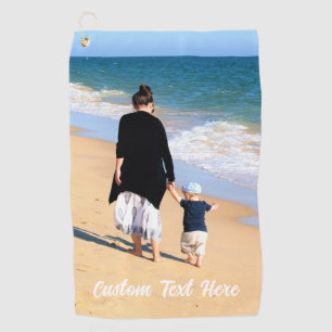 Custom Your Photo Golf Towel Gift with Text