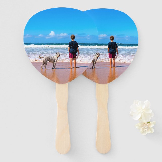 Custom Your Photo Hand Fan Personalized Gift (Front and Back)