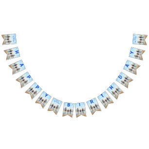 Custom Your Photo Happy Birthday Bunting Flags