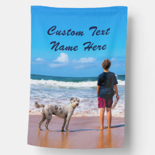 Custom Your Photo House Flag and Text Personalized