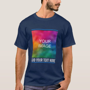 Custom Your Photo Image Company Logo Text Men's T-Shirt
