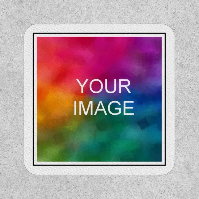 Custom Your Photo Image or Business Logo Template Patch (Front)