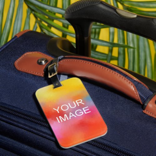 Custom Your Photo Image or Logo Name Text Template Luggage Tag