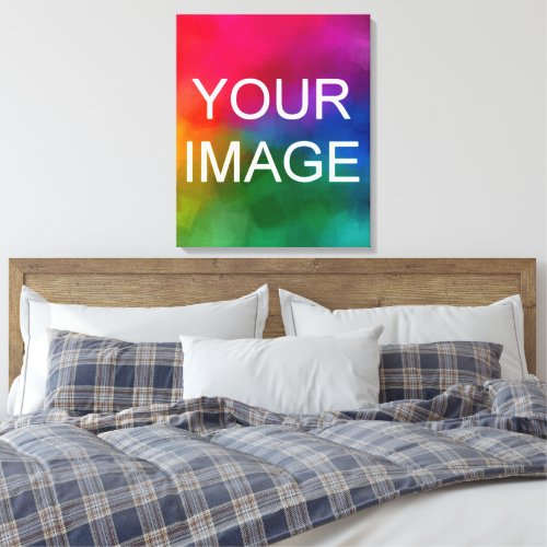 Custom Your Photo Image Picture Or Logo Stretched Canvas Print